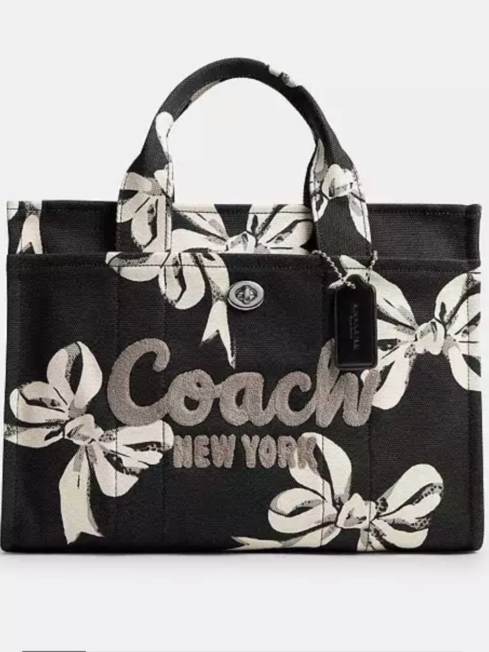 Coach Cargo Tote Bag With Bow Print NWOT